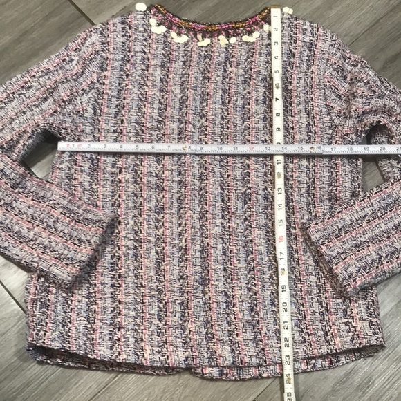 Summer of Love Anthropologie Beaded Tweed Jacket size M - Picture 12 of 12